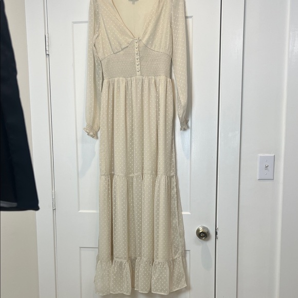 Patrons of Peace Altura Cream Long Sleeve boho Dress size small. - Picture 2 of 13